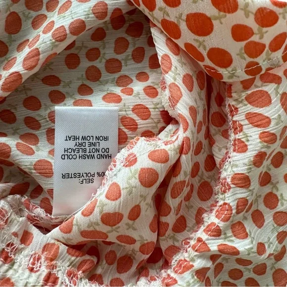 Orange crop blouse, Lulu’s, spaghetti strap with cutouts, size S, NWT - Picture 5 of 6